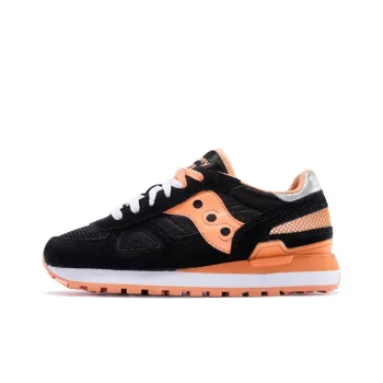 Saucony Shadow Original Slip-Resistant Breathable Lightweight Low-Top Running Shoes Women's Black Orange