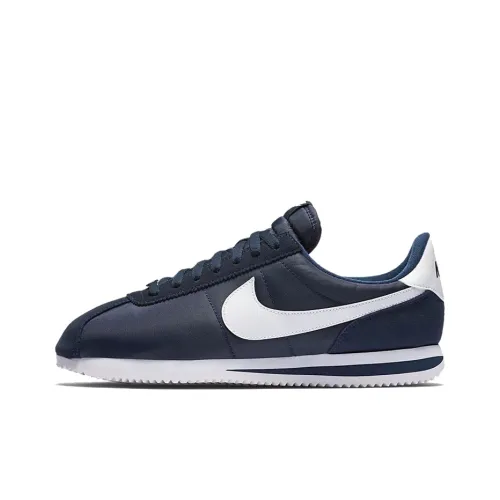 Nike Cortez Basic Nylon Obsidian White-Metallic Silver