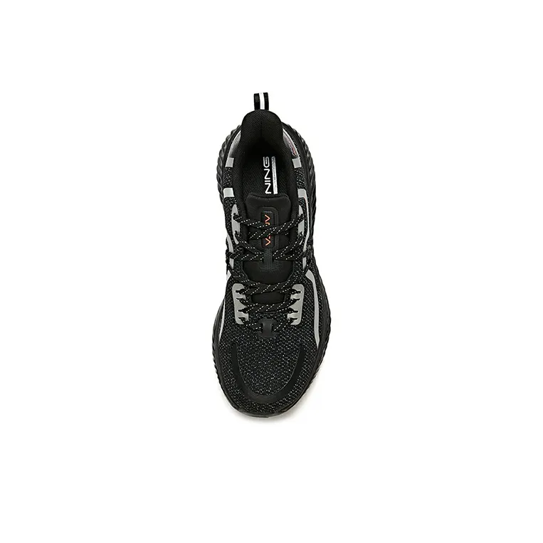 Anta Shock Absorbers Slip Resistant, Abrasion Resistant, Breathable Low Top Running Shoes Men's Black Silver-3