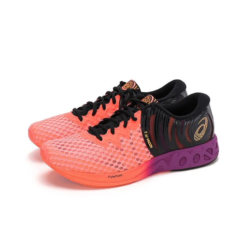 Asics Noosa FF 2 Anti Slip And Wear Resistant Breathable Low Top Running Shoes Men's Black Orange-1