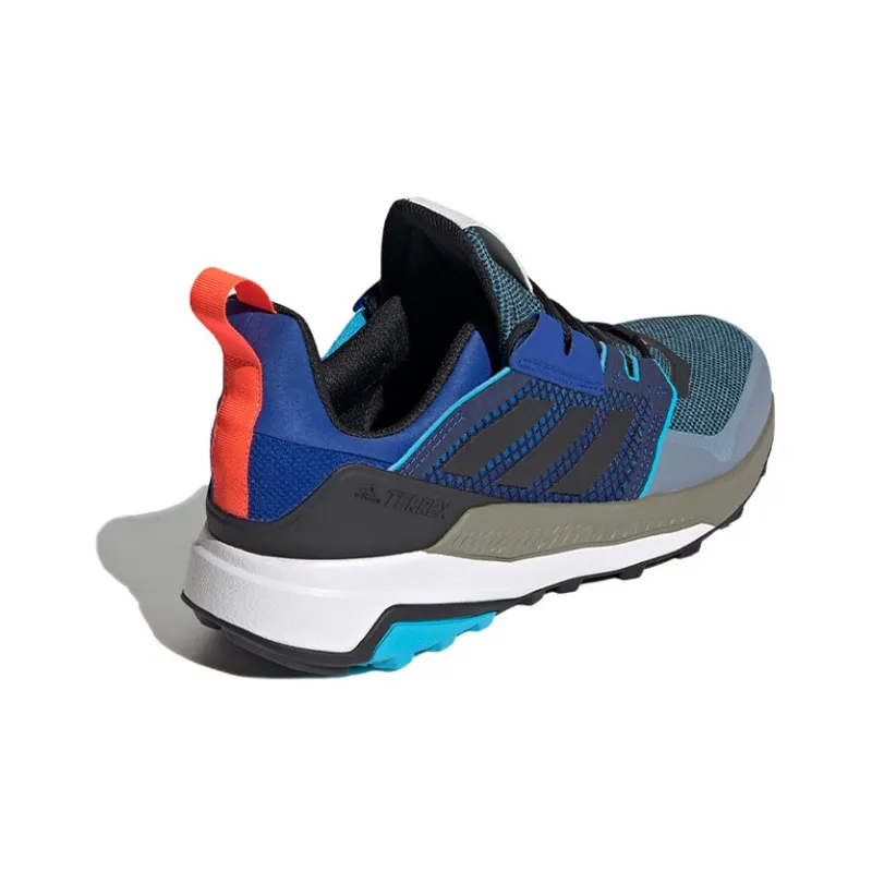 Adidas Terrex Trailmaker Low-Top Marathon Running Shoes Men's Blue Gray White-3