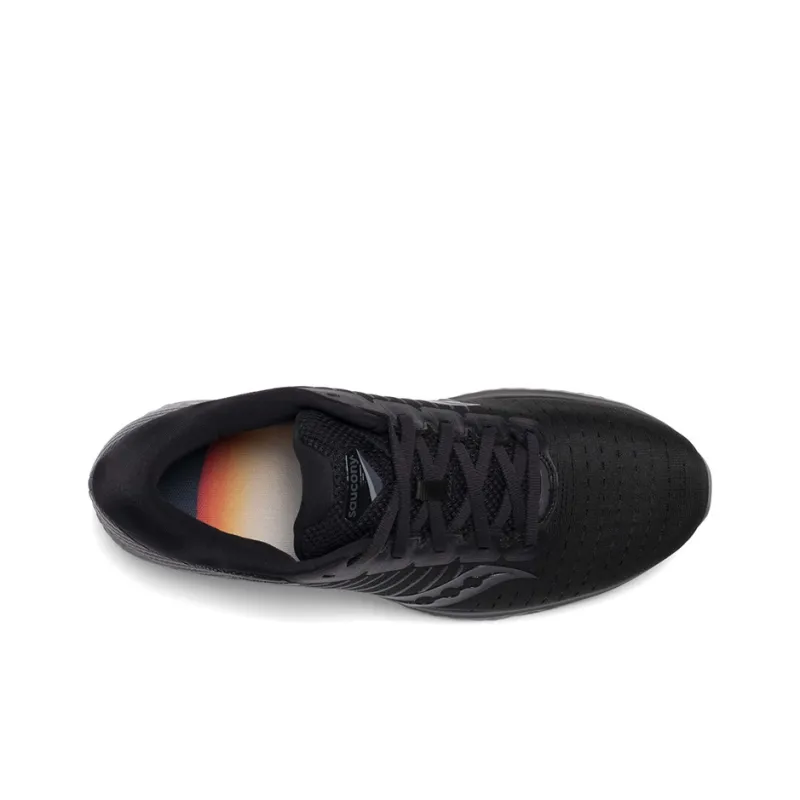 Saucony Guide 13 Guide 13 Support Low Top Running Shoes Men's Black Gray Width  3CM-3