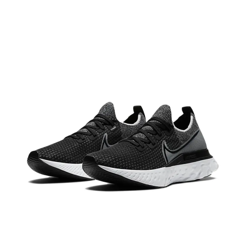 Nike React Infinity Run Flyknit Black White-2