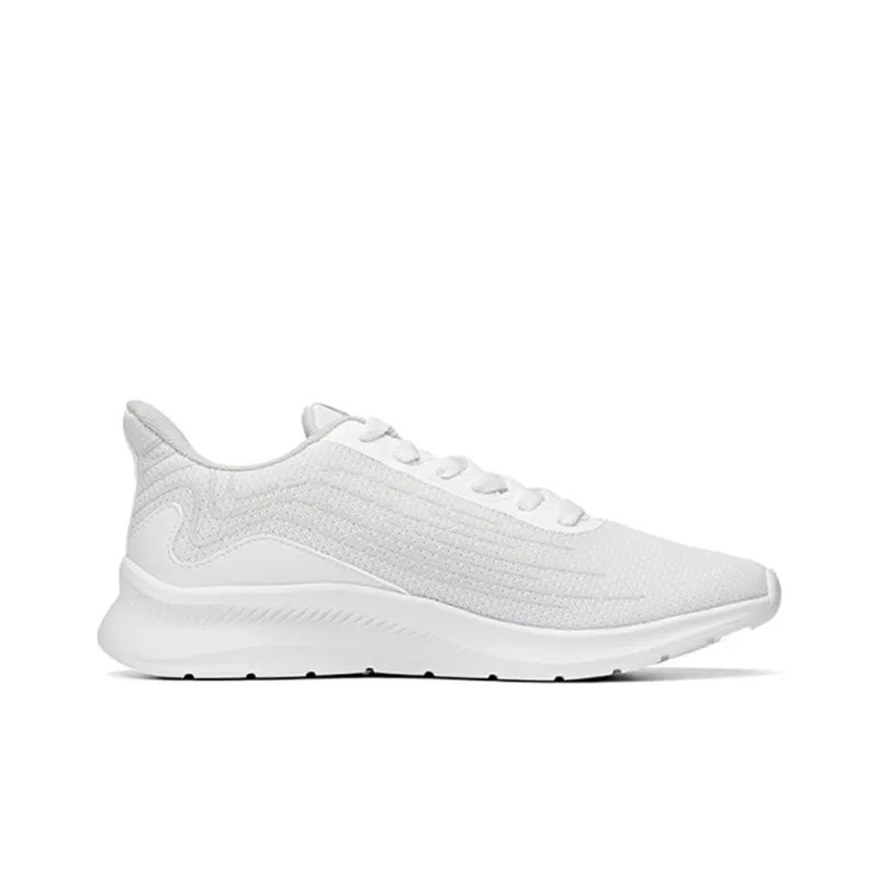 Anta Shock Absorbing, Non Slip, Wear Resistant, Breathable And Lightweight Low Top Running Shoes Men's White Gray-1