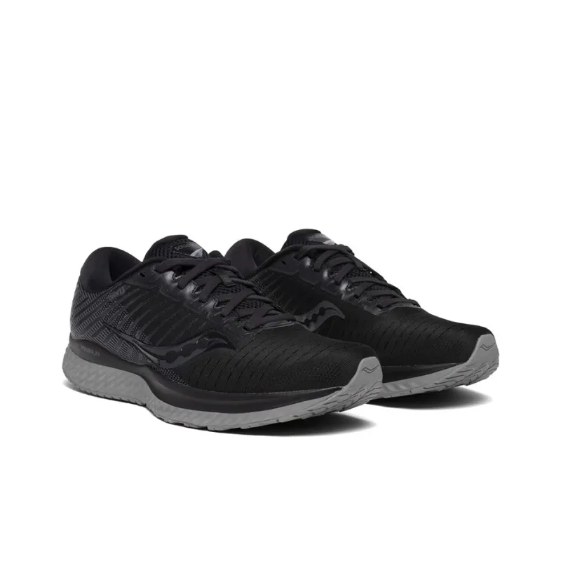 Saucony Guide 13 Guide 13 Support Low Top Running Shoes Men's Black Gray Width  3CM-2
