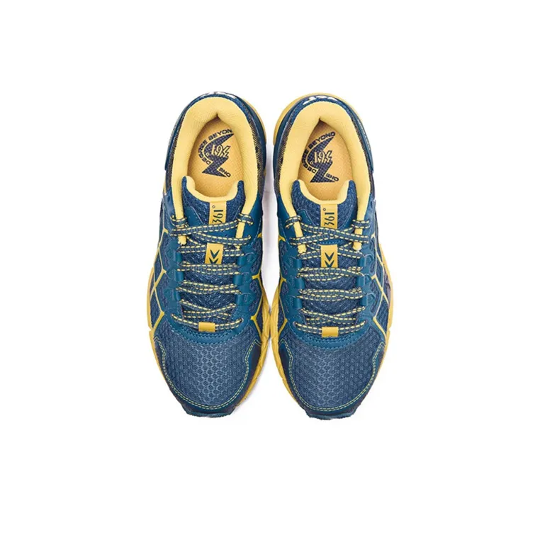 361° Ortega Slip-Resistant Low-Top Running Shoes Women's Yellow Blue-3