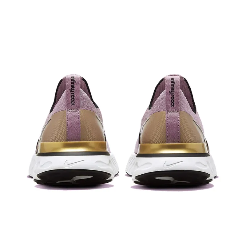 Nike React Infinity Run Flyknit Plum Fog Metallic Gold Women's-4