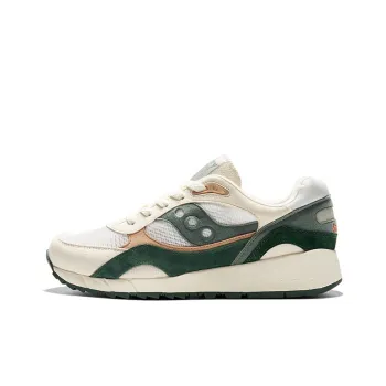Saucony Shadow 6000 Anti Slip And Wear Resistant Height Increasing Low Top Casual Running Shoes Unisex White Green