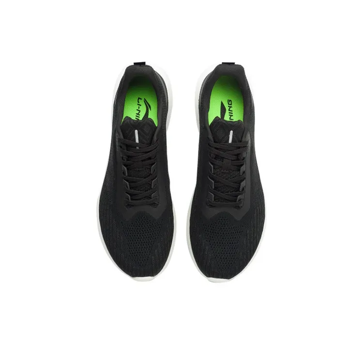 LiNing Cushioning Breathable Lightweight Low-Top Running Shoes Unisex Black-2