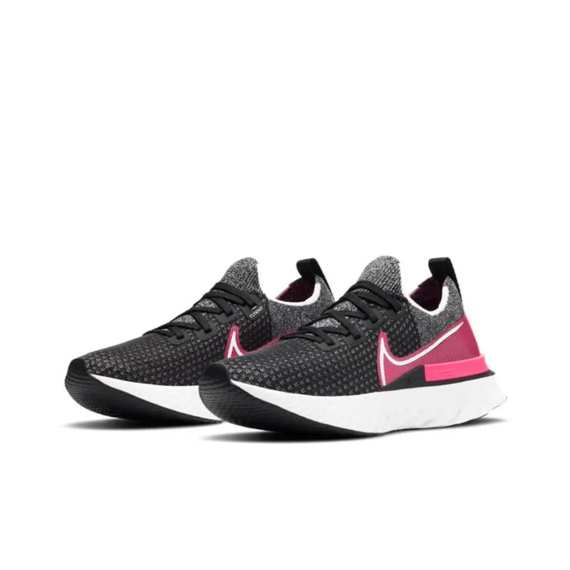 Nike React Infinity Run Flyknit 'Black Pink Blast' Women's-2