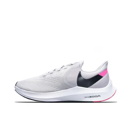 Nike Zoom Winflo 6 Running Shoes Men Low-Top Gray Pink