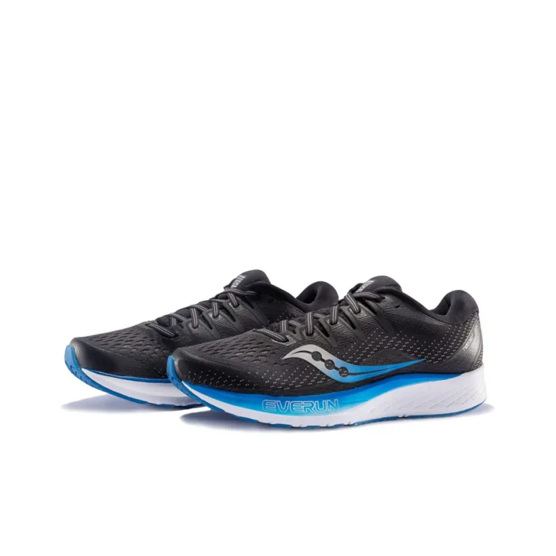 Saucony Ride ISO2 Non-slip Lightweight Low-Top Running Shoes Men's Black Blue-2