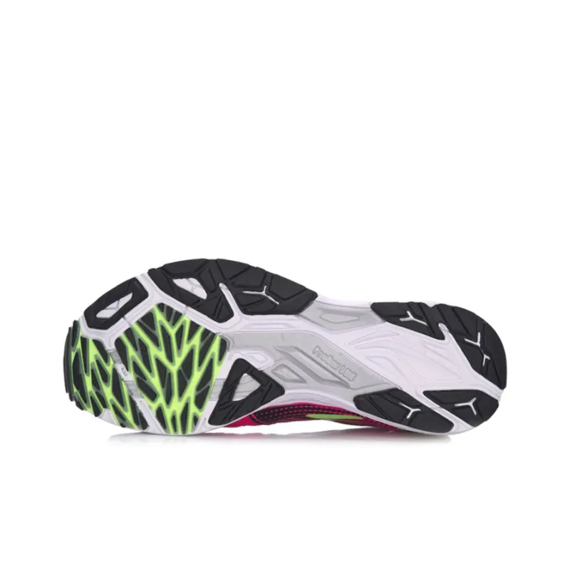 LINING Cloud Horse Running Shoes Women's Low Top Pink/Green-3