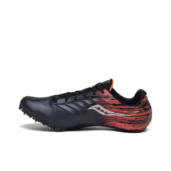 Saucony Spitfire 5 Cushioning Lightweight Wear Resistant Slip Resistant Low Top Running Shoes Men's Black Red