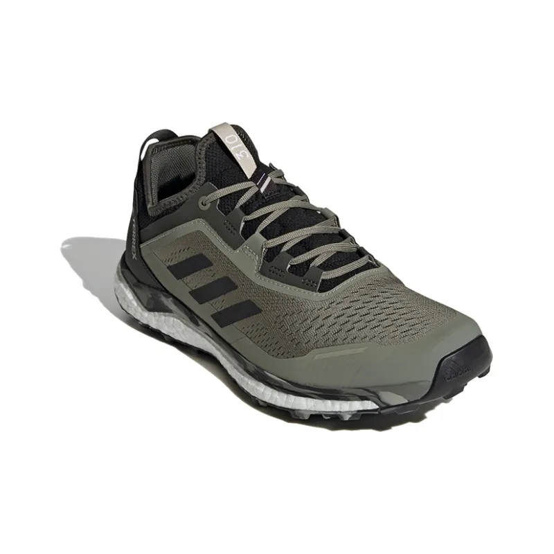 Adidas TERREX AGRAVIC FLOW Durable Breathable Low-Top Running Shoes Men's Army Green/Black-2