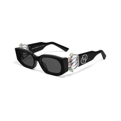 GENTLE MONSTER Plate Frame Irregular Shape Sunglasses Unisex Black