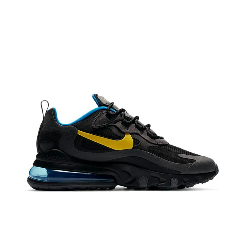 Nike Air Max 270 Cushioning Anti-Slip And Wear-Resistant Low-Top Running Shoes Men's Black Yellow Blue-1