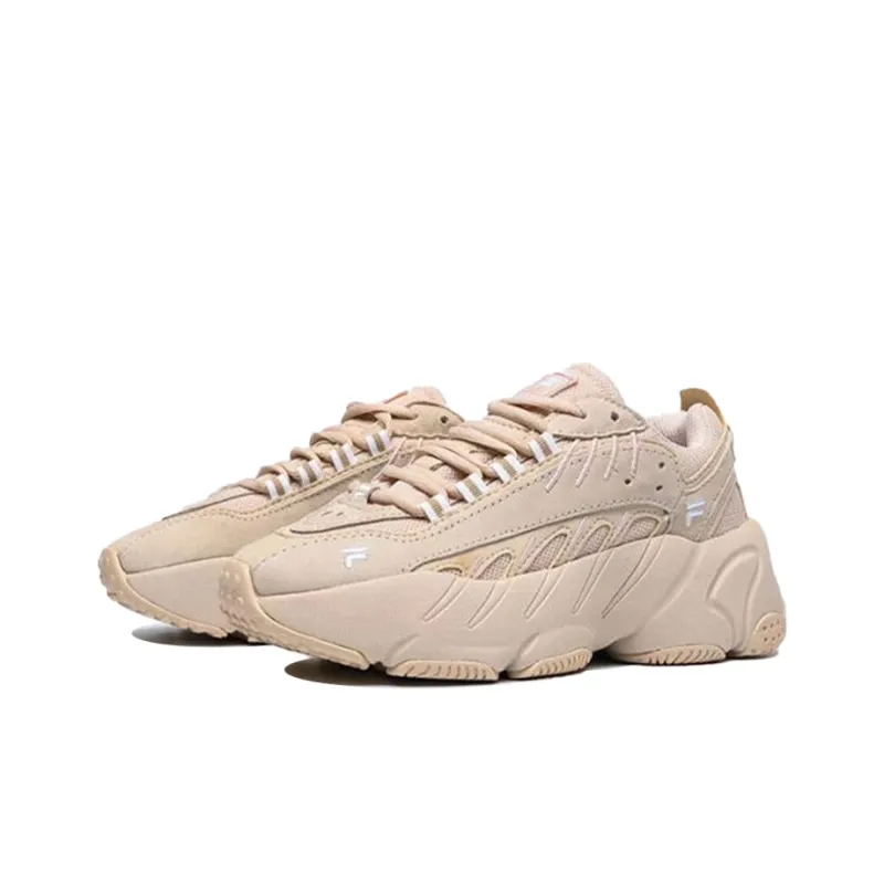 FILA ADE Cushioning Anti Slip And Wear Resistant Low Top Casual Running Shoes Women's Nude-2