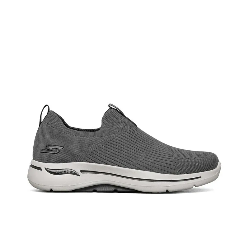 Skechers Go Walk Arch Fit Cushioning Anti-Slip And Wear-Resistant Low-Top Running Shoes Men's Charcoal Gray-1