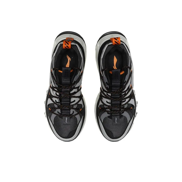 LiNing Flying Wing Slip Resistant, Breathable, Lightweight Low Top Running Shoes Men's Black Gray-3
