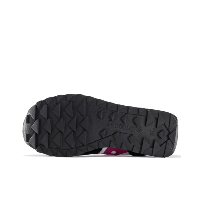 Saucony Jazz Original Non slip Lightweight Low Top Casual Running Shoes Women's White Black Pink-4