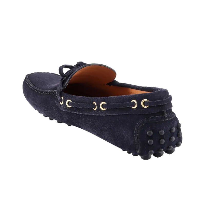 Car Shoe Bow-detail Suede Boat Shoes-3