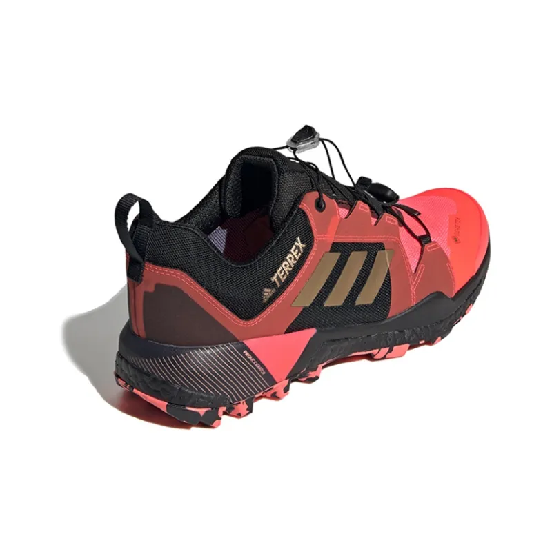 Adidas Terrex Skychaser Xt Gore-Te Breathable Low-Top Running Shoes Men's Red Black And Gold-3