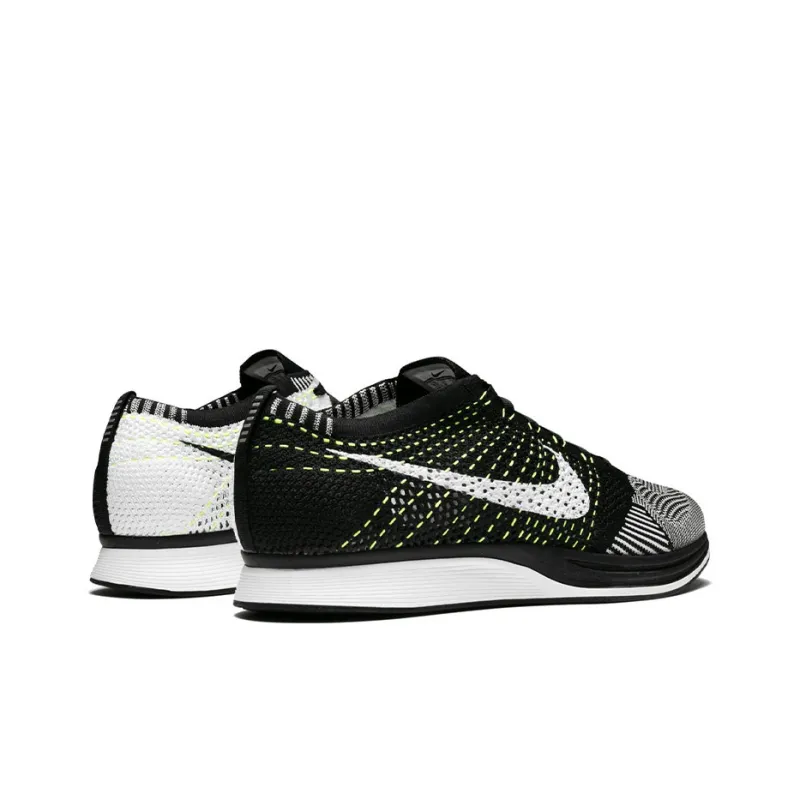Nike Flyknit Racer Black White Volt-2