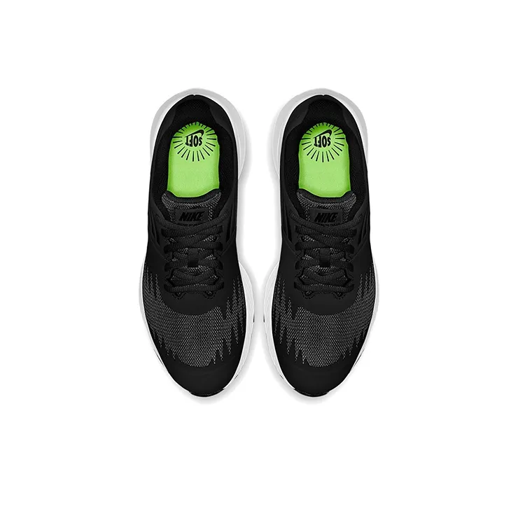 Nike Slip Resistant, Abrasion Resistant, Lightweight Low Top Marathon Running Shoes GS Black White-3