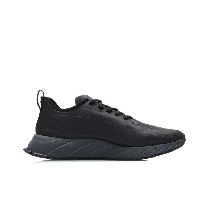 LiNing Shock Absorbing, Non Slip, Wear Resistant, Breathable And Lightweight Low Top Running Shoes Unisex Black-1
