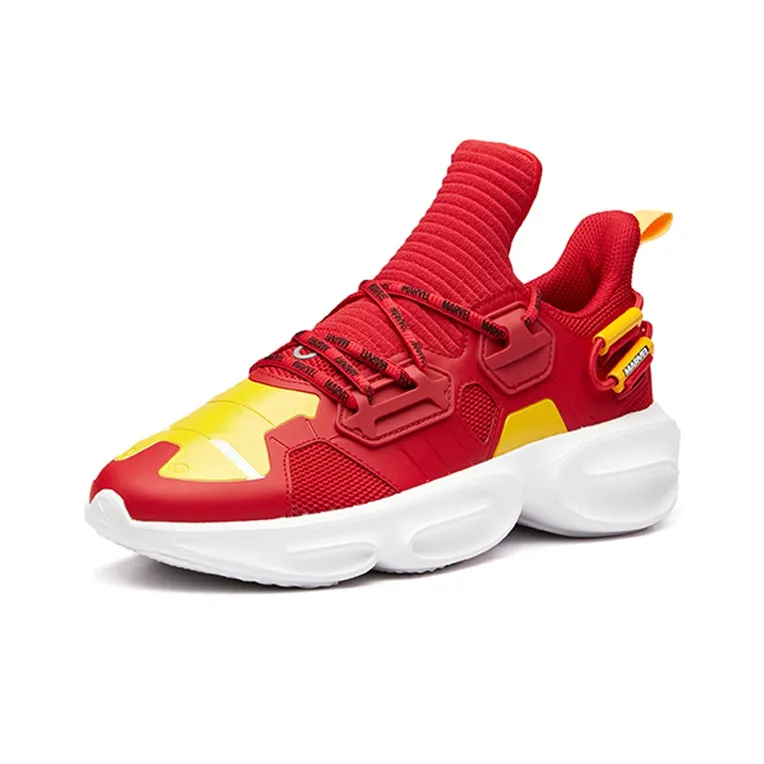 MARVEL x Anta Cushioned Slip Resistant Low Top Running Shoes Men's Red Yellow-2