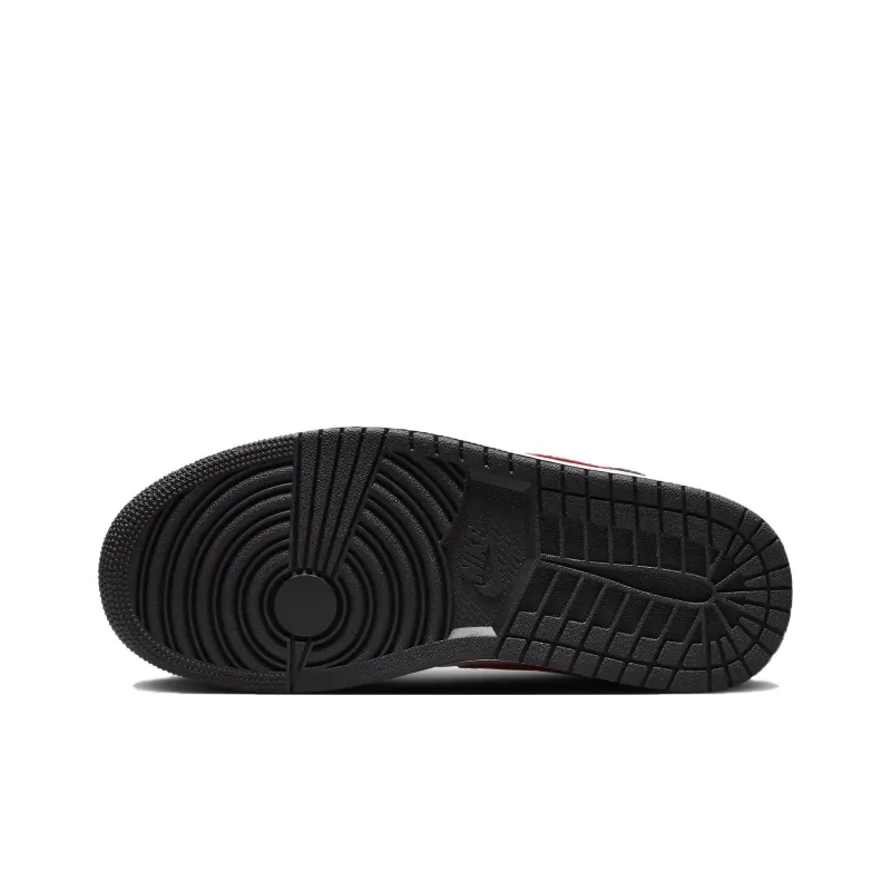 Jordan 1 Mid Black College Grey Gym Red Women's-4