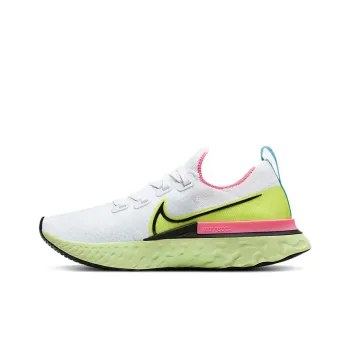 Nike React Infinity Run Flyknit White Volt Pink Blast Women's