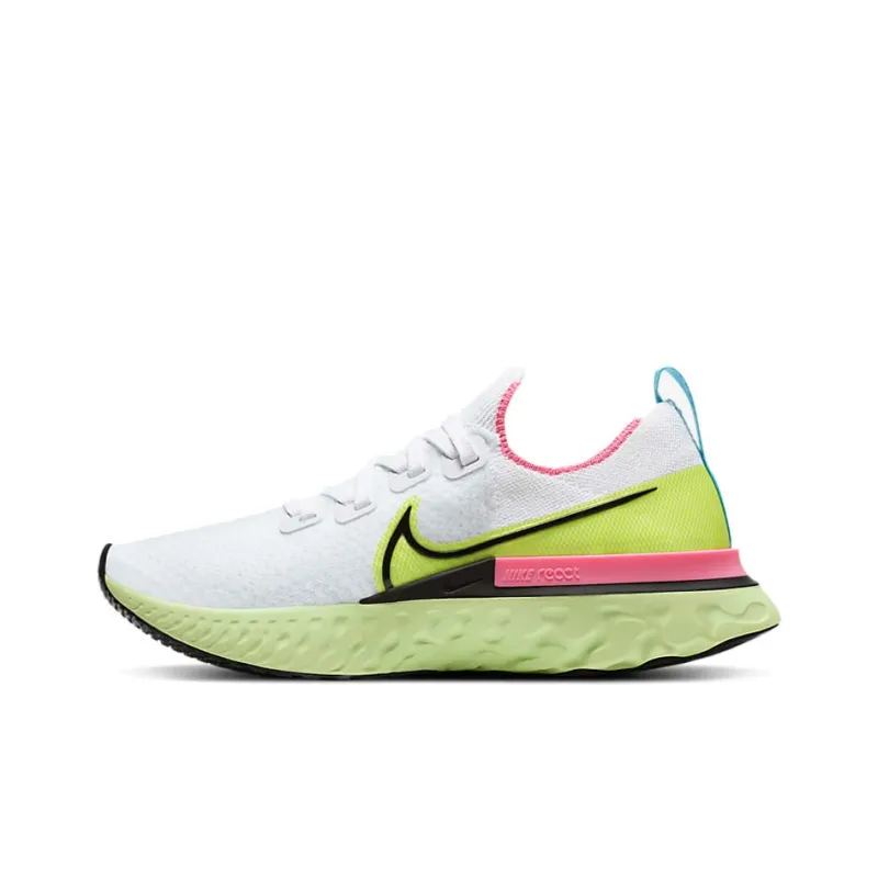 Nike React Infinity Run Flyknit White Volt Pink Blast Women's-0