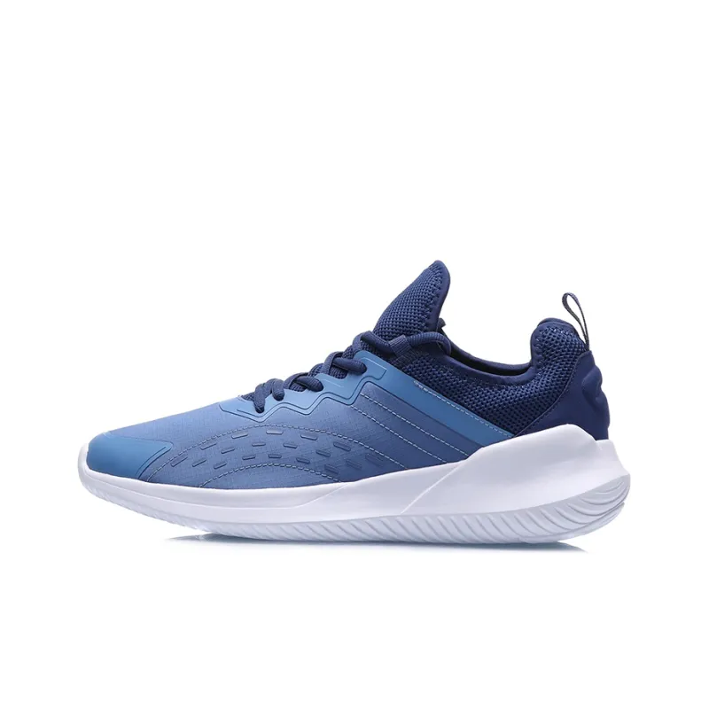 LiNing Shock Absorbers With Slip Resistant And Abrasion Resistant Properties Low Top Running Shoes Men's Blue White-0
