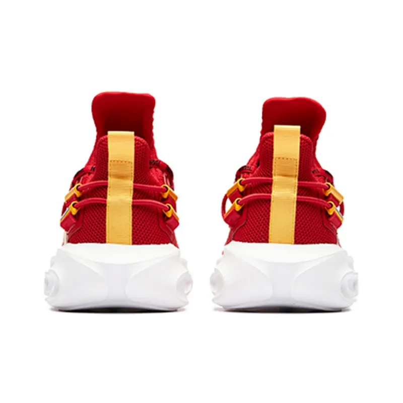 MARVEL x Anta Cushioned Slip Resistant Low Top Running Shoes Men's Red Yellow-3