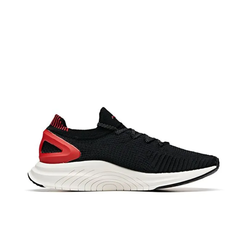 Anta Cushioning, Slip Resistant, Abrasion Resistant, Lightweight Low Top Running Shoes Men's Black Red-1