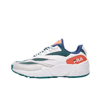 FILA FUSION Cushioning Anti Slip Wear Resistant Breathability Low Top Shoes Women's White Green