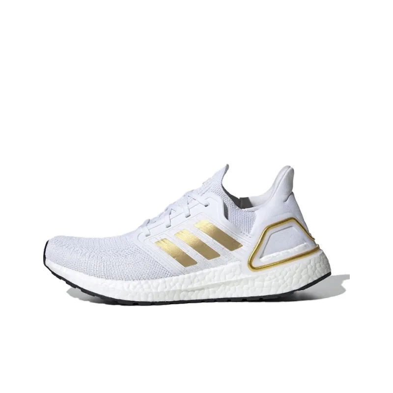 Adidas Ultra Boost 20 Cloud White Gold Metallic Women's-0