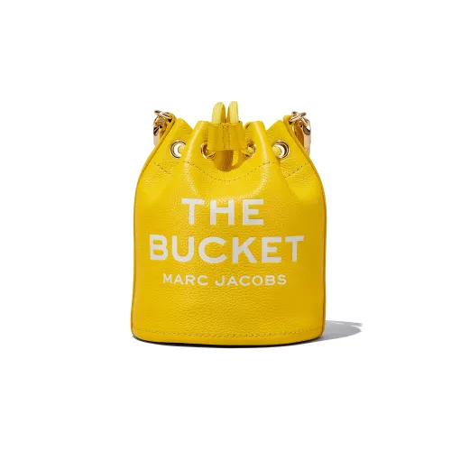 MARC JACOBS Full Grain Leather Bucket Bags Shoulder Bag Crossbody Bag Handbag Regular Women's Yellow