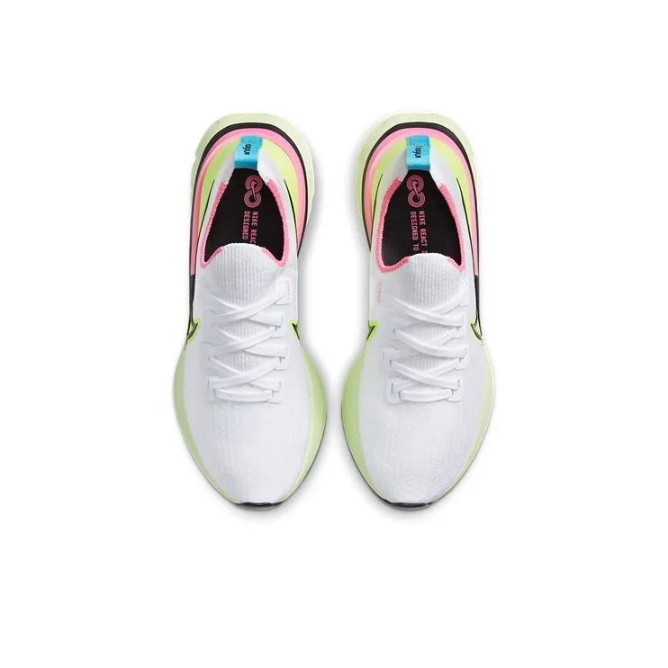 Nike React Infinity Run Flyknit White Volt Pink Blast Women's-3