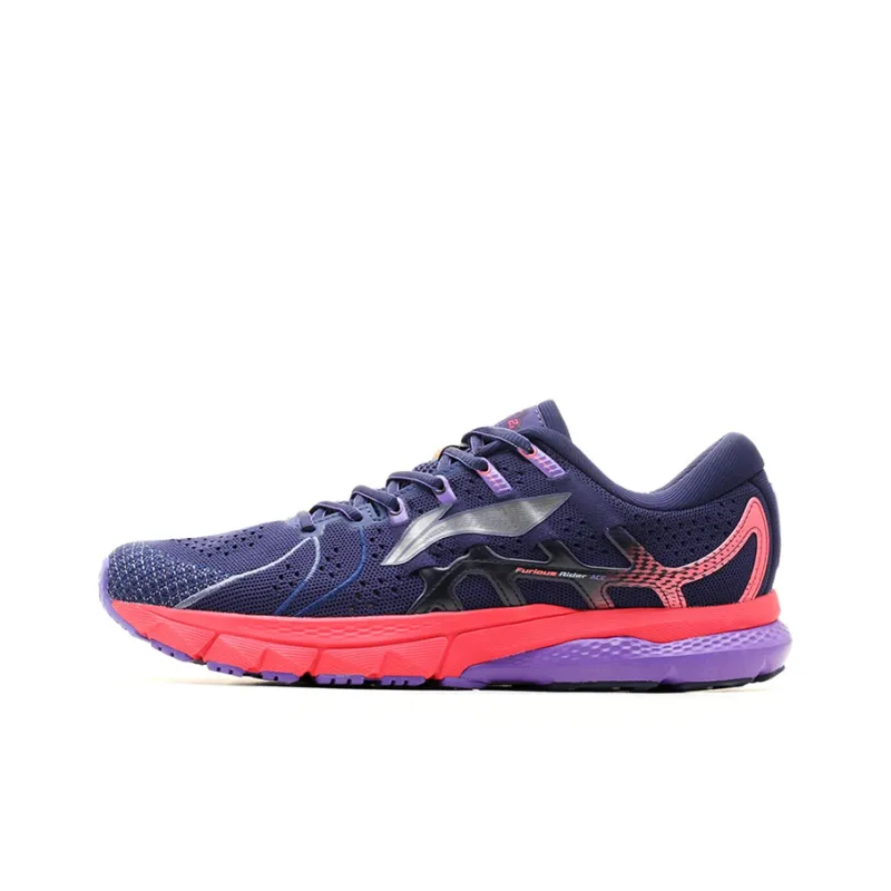 LiNing Furious Rider 4.0 Cushioned Slip Resistant Low Top Running Shoes Men's Fuchsia-0
