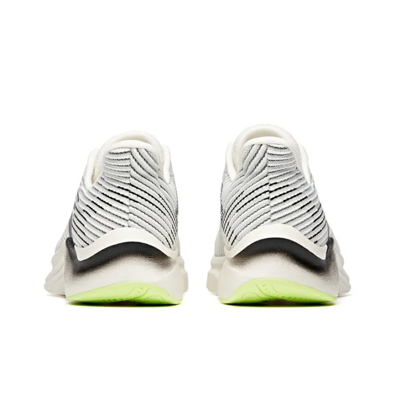 Anta Running Collection Anti Slip Wear Resistant Low Top Running Shoes Men's White Black-3