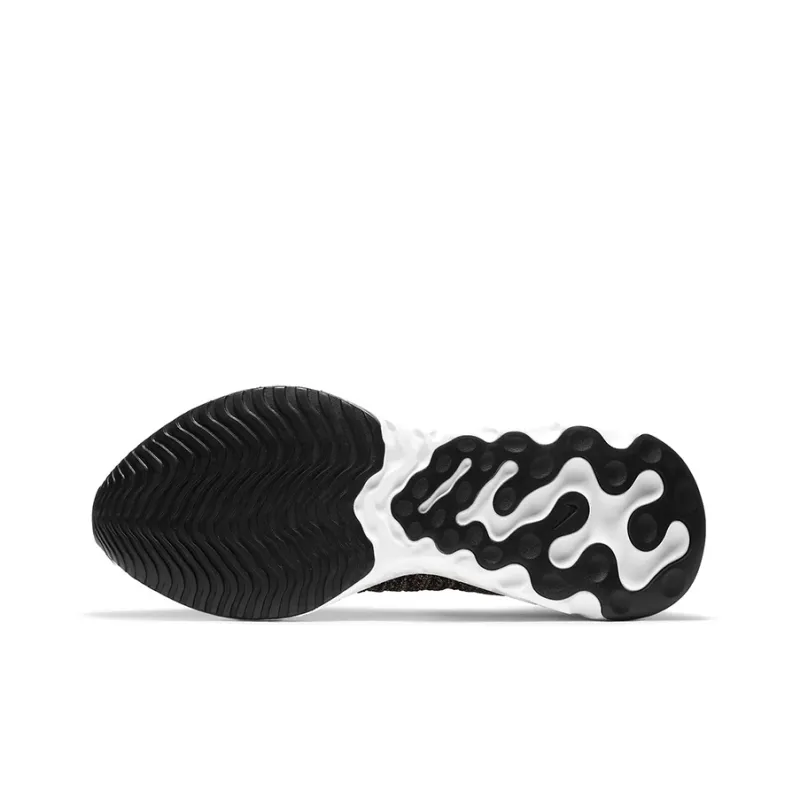 Nike React Phantom Run Flyknit Premium Black Metallic Gold Women's-5