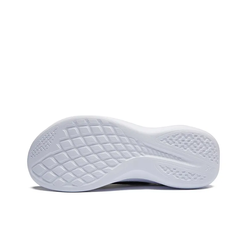361° NFO Anti Slip Wear Resistant Low Top Running Shoes Black White-3