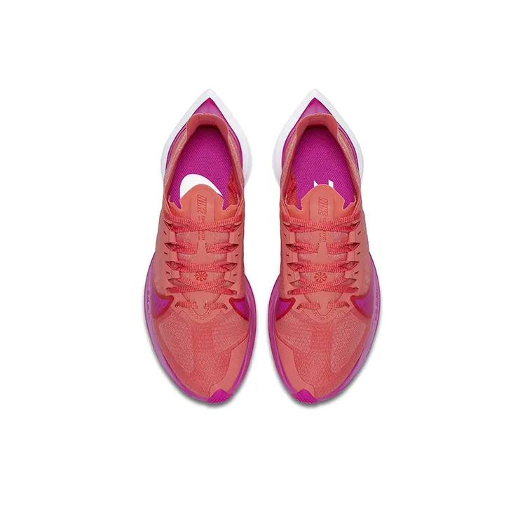 Nike Zoom Gravity Cushioned Slip-Resistant Breathable Low-Top Casual Running Shoes Women's Orange Red Purple-3
