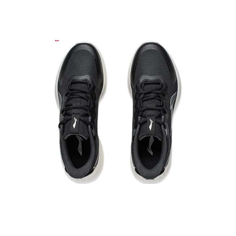LiNing Soft Anti Slip Wear Resistant Low Top Running Shoes Men's Black-3