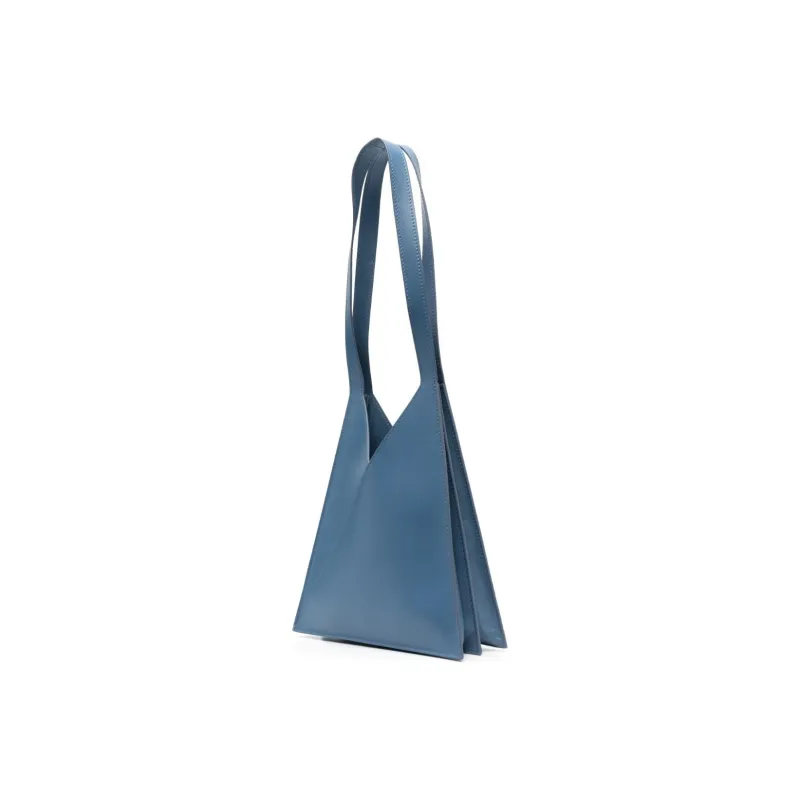 MM6 Maison Margiela Cow Leather Handbag, Shoulder Bag Women's Blue-3