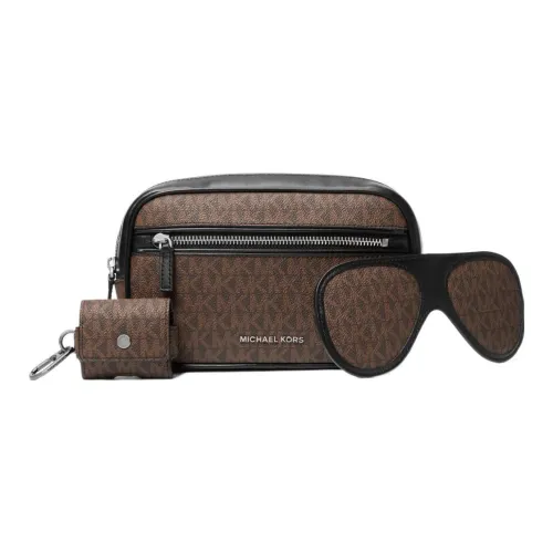 MICHAEL KORS Canvas Toiletry Bag Men's Brown