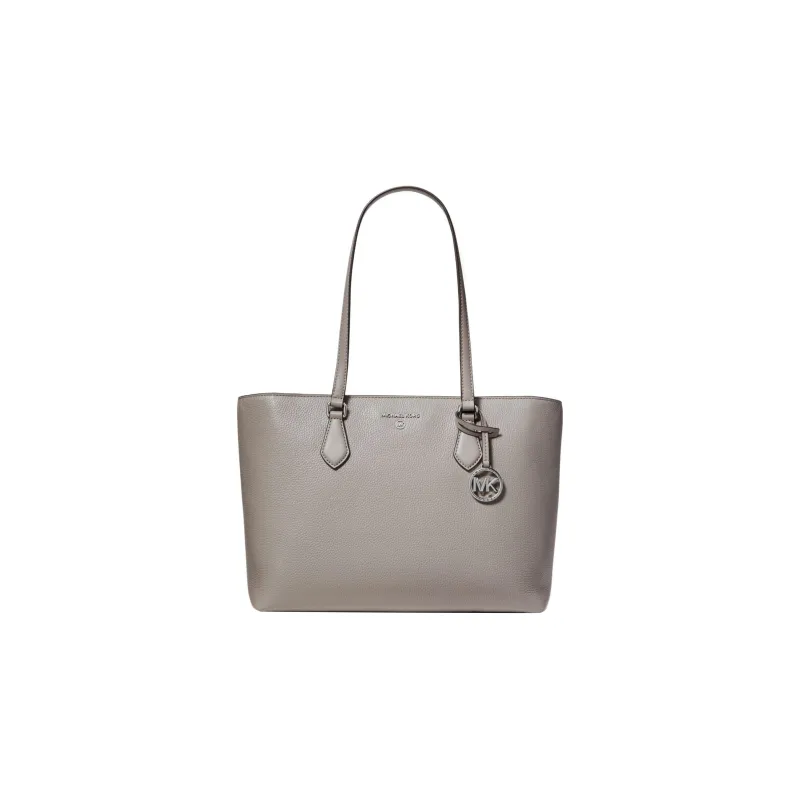 MICHAEL KORS Valerie Litchi Grain Leather Tote Bag Shopping Bag Handbag Shoulder Bag Women's Gray-0